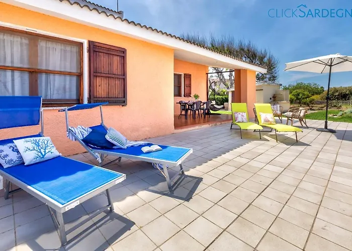 别墅 Seashore Of The Marina Of Sorso, 3 Rooms, Veranda On The Sea, Garden *
