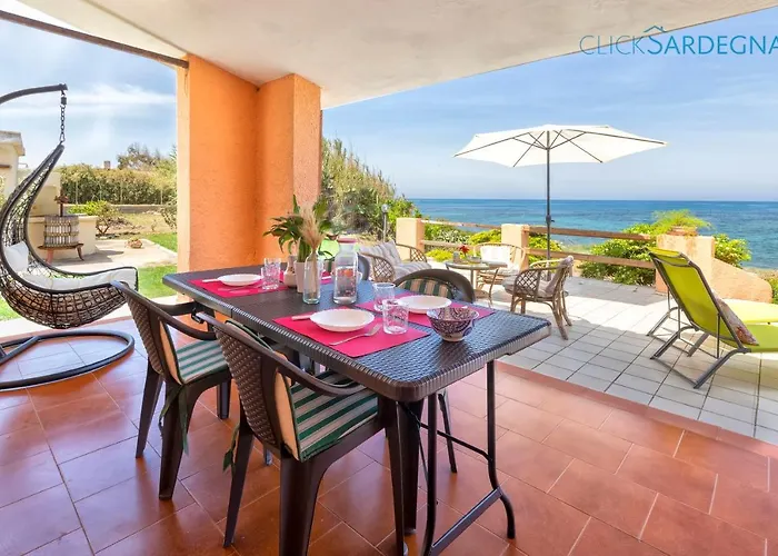 别墅 Seashore Of The Marina Of Sorso, 3 Rooms, Veranda On The Sea, Garden *