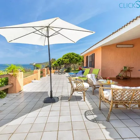 וילה Seashore Of The Marina Of Sorso, 3 Rooms, Veranda On The Sea, Garden *