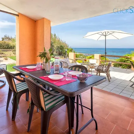 וילה Seashore Of The Marina Of Sorso, 3 Rooms, Veranda On The Sea, Garden *