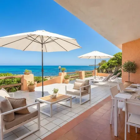Seashore Of The Marina Of Sorso, 3 Rooms, Veranda On The Sea, Garden Villa *